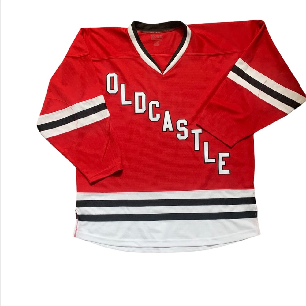 Vintage Stlye Old Castle Hockey jersey Streetwear harajuku Jordan 1 Bred jersey